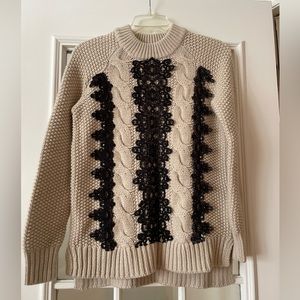 Simply Vera Wang sweater with lace panel detail